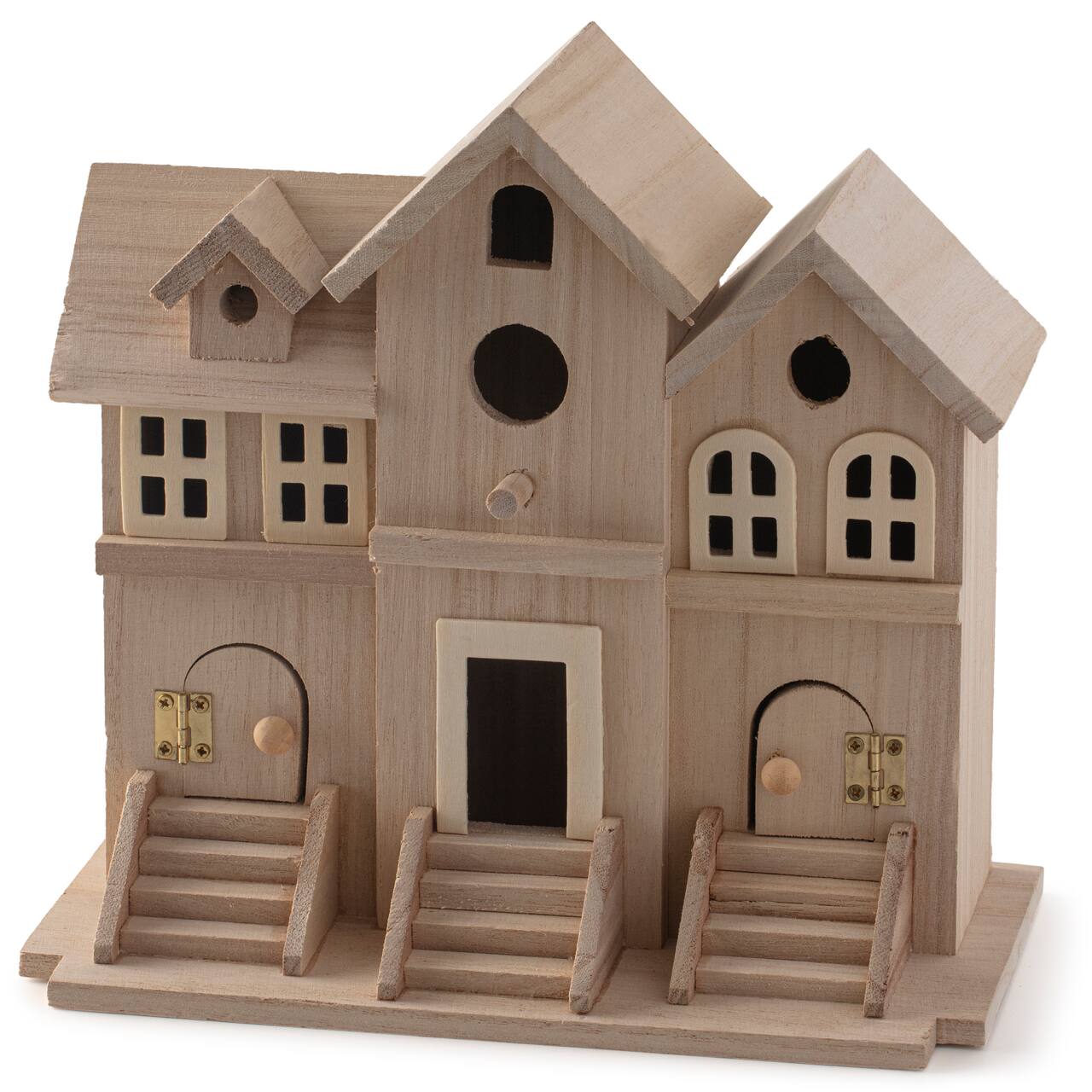 Nichoir en bois à l’aspect de maisons en rangée de 23,8 cm de Make Market